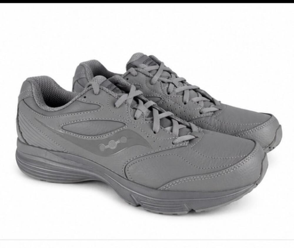 NIB Saucony Integrity Walker 3 Gray Leather Walking Shoes Men’s 9 New w/ Box